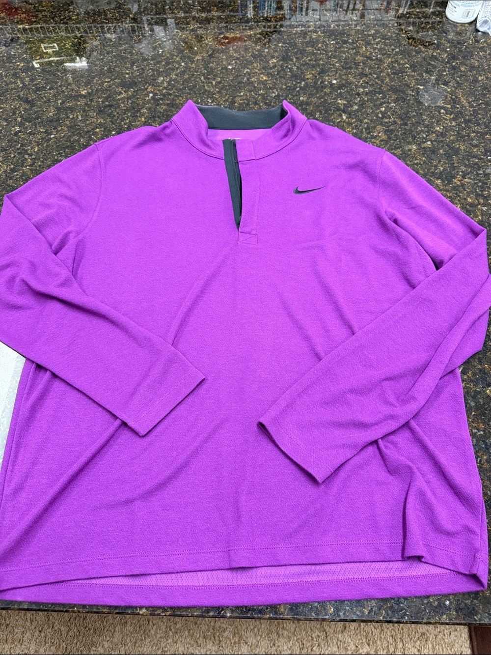 Nike Bright Purple Long Sleeve Quarter-Zip Pullover